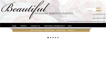 Tablet Screenshot of beautifulweddingannouncements.com